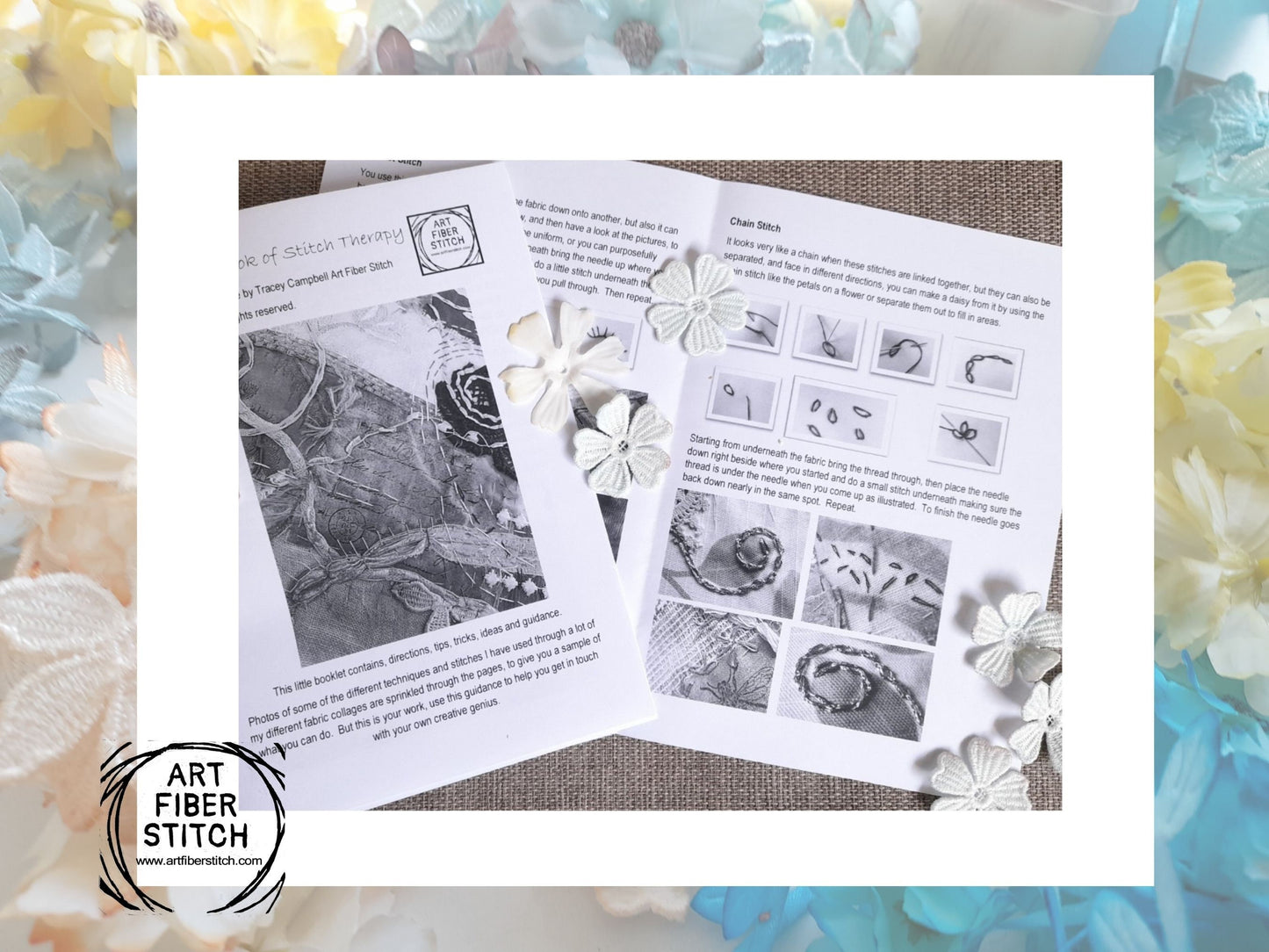 Fabric Collage, Slow Stitching Kit,  Textile Craft, Beginners Embroidery, easy sewing project, Junk Journal, Fabric Journal, Scraps