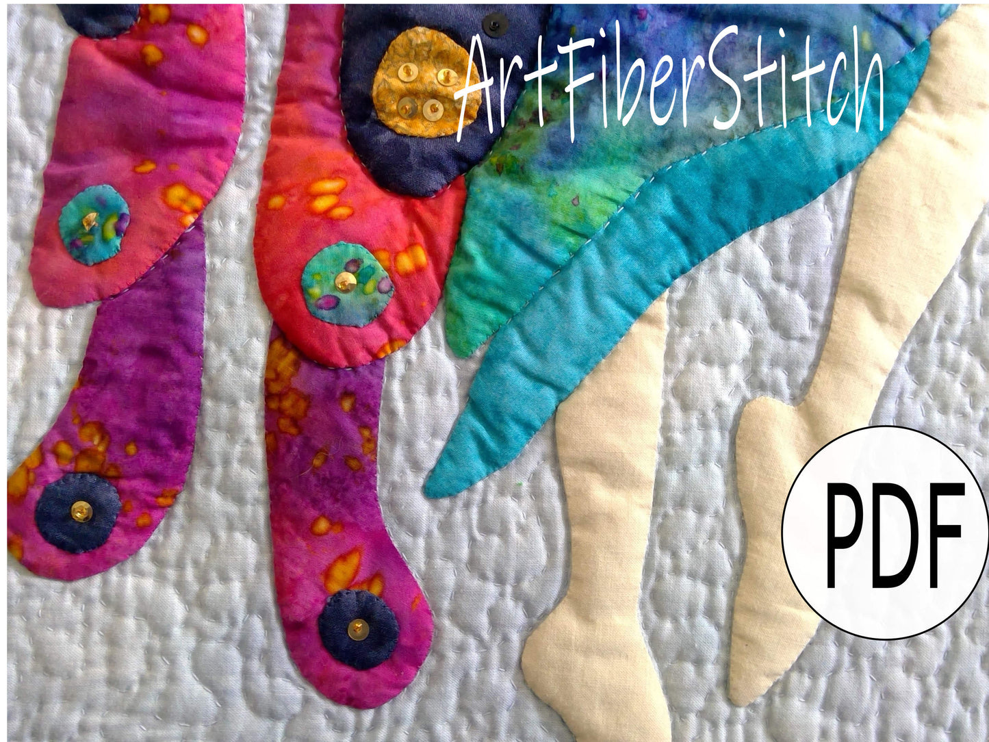 Fairy Dreams a PDF pattern of a fairy in the garden Applique and Quilted instant download design Childs wall hanging mini quilt Embroidery
