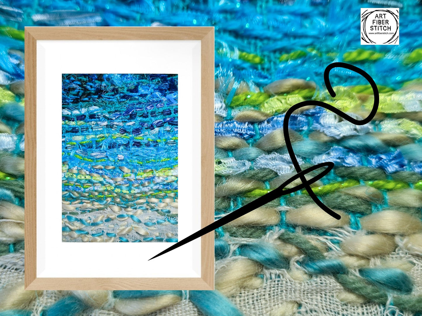 Blue Lagoon Fabric Art Kit, Beginners Embroidery, easy sewing project, Kids craft, Childrens sewing, Creative Mindful Stitch Therapy