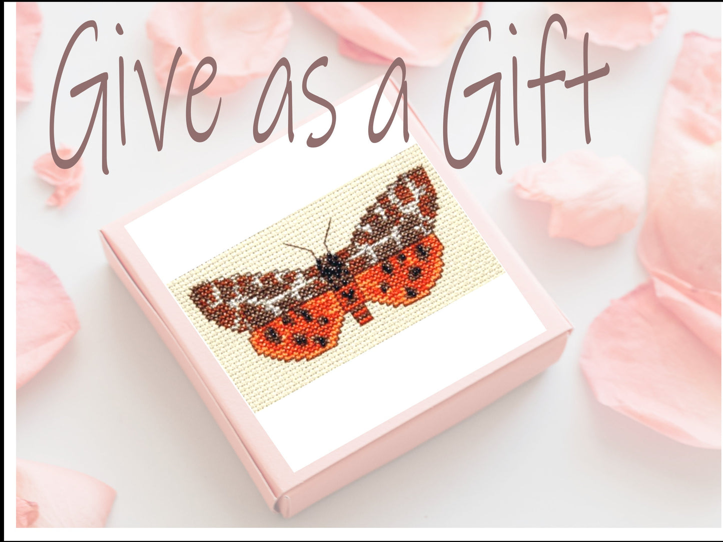 Madagascan Sunset Moth Cross Stitch Pattern PDF, X Stitch pattern Instant Download, Insect embroidery tutorial, Embellished x-stitch PDF
