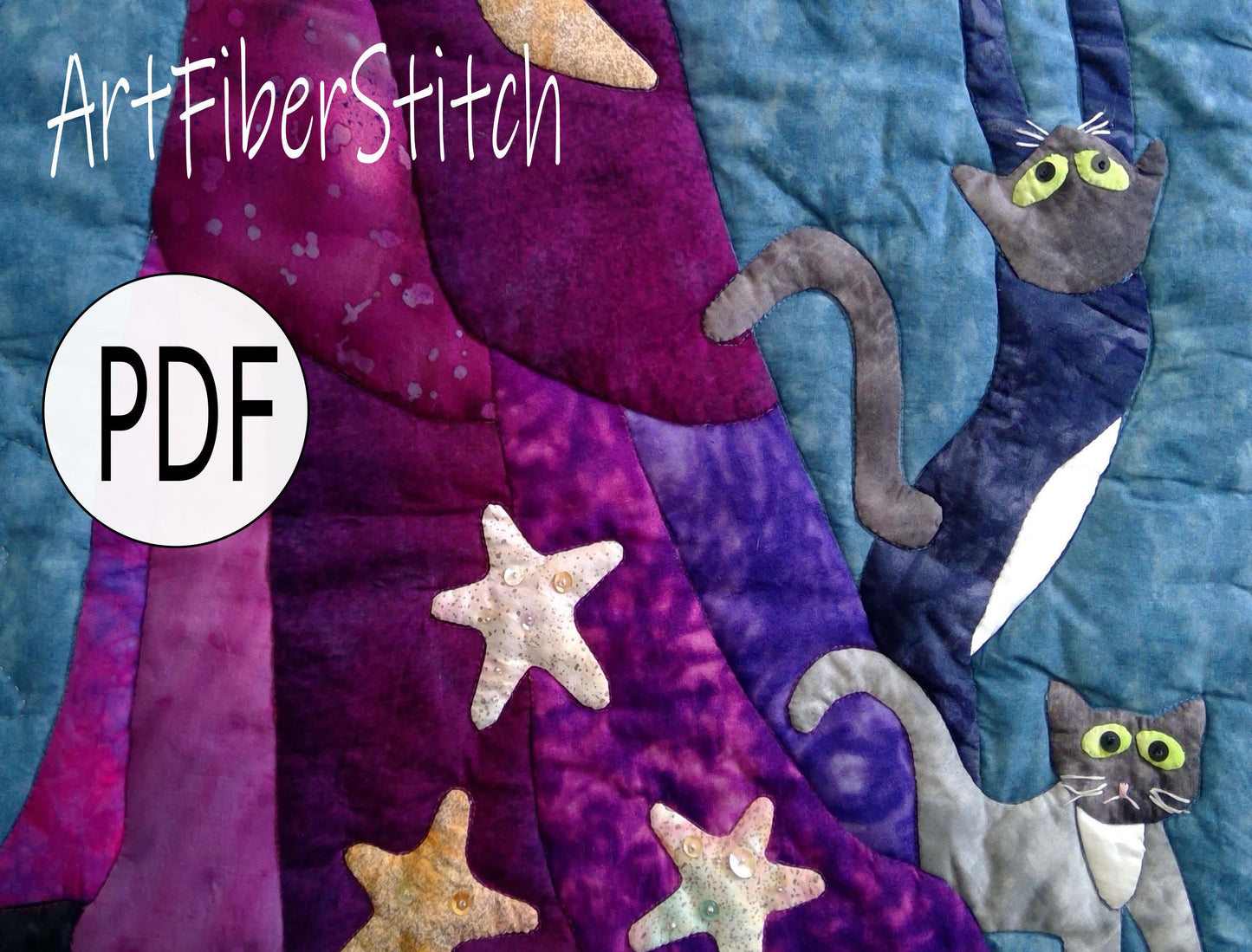 Spellcaster a wizard PDF applique and quilting pattern Instant download Childs Wall hanging Mini Quilt Hand sewing Embroidery design