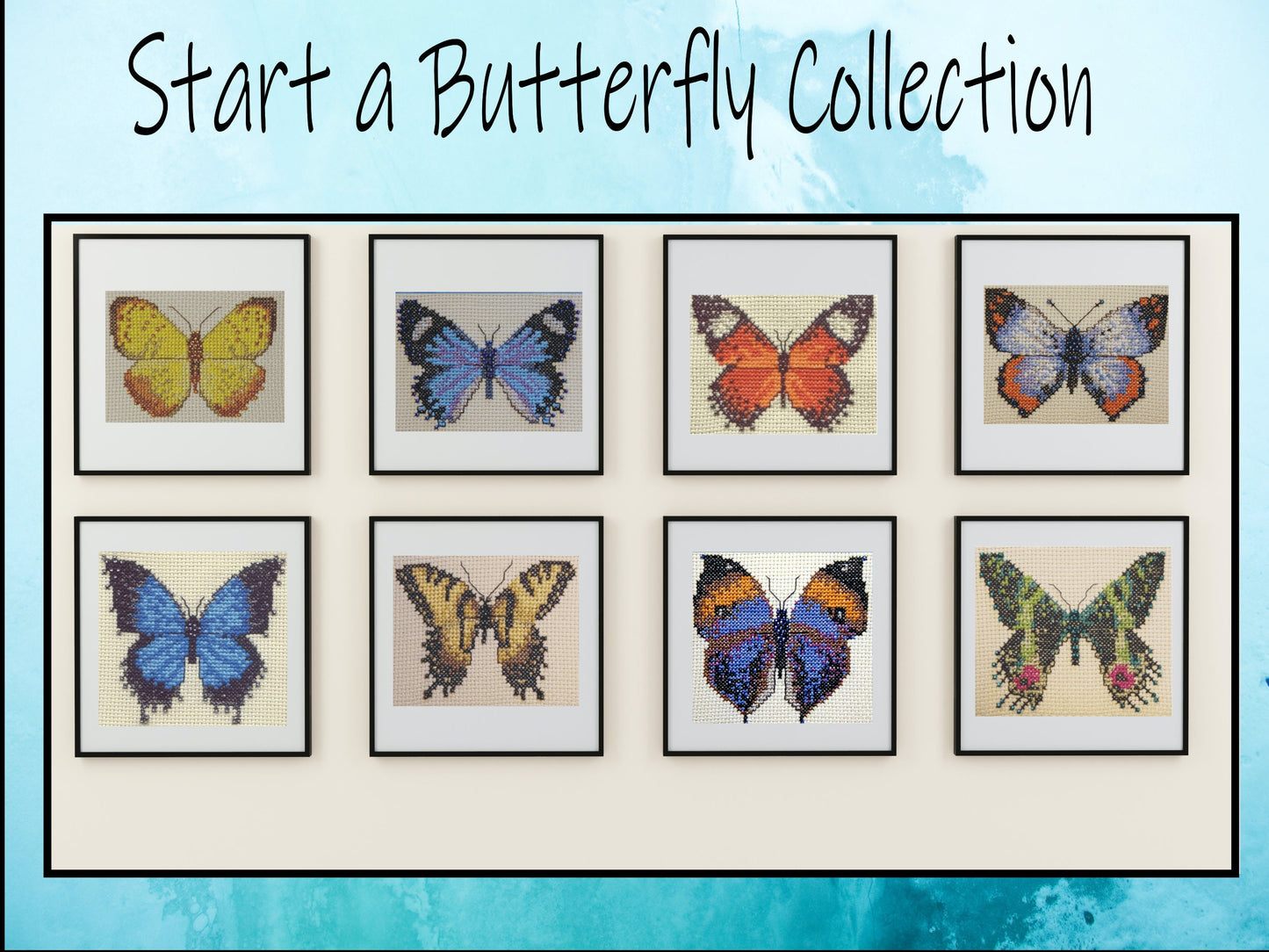Indian Leaf Butterfly Cross Stitch Pattern PDF, X Stitch pattern Instant Download, Insect embroidery tutorial, Embellished x-stitch PDF