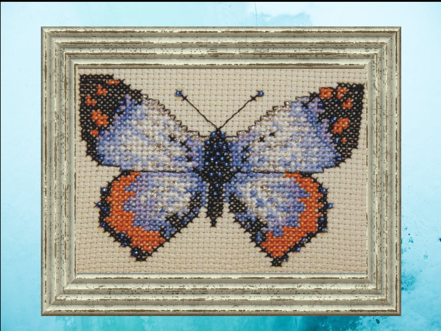 Common Opal  Butterfly Cross Stitch Pattern PDF,  X Stitch pattern Instant Download, Insect embroidery tutorial, Embellished x-stitch PDF