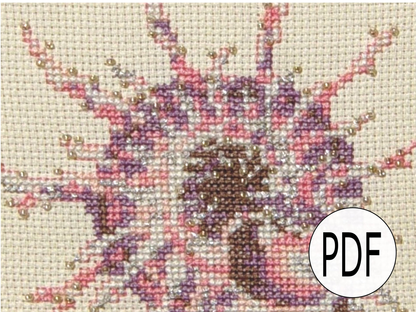 Delphinula Cross Stitch Pattern PDF,  X Stitch pattern Instant Download, Shell embroidery tutorial, Embellished x-stitch sampler PDF