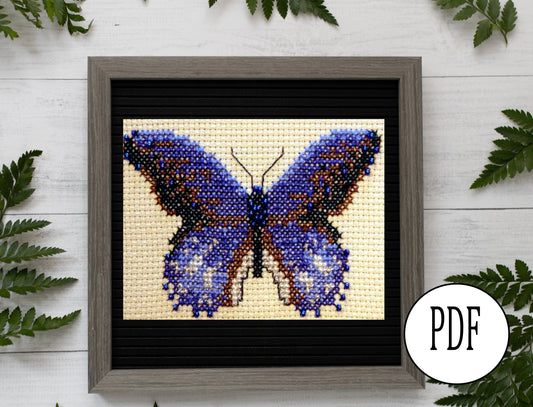 Royal Assyrian Cross Stitch Pattern PDF,  X Stitch pattern Instant Download, Insect embroidery tutorial, Embellished x-stitch sampler PDF