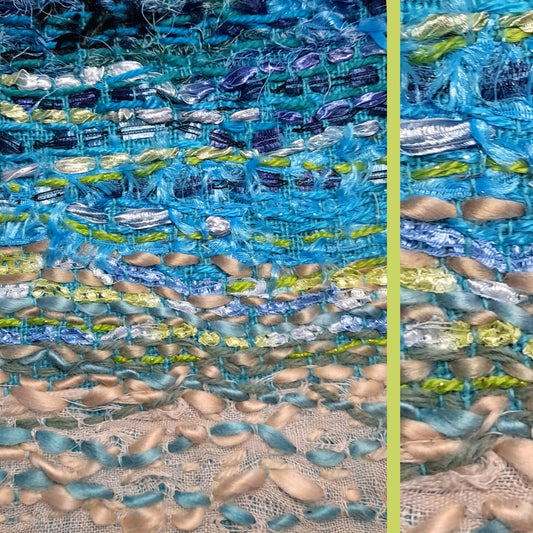 Blue Lagoon Fabric Art Kit, Beginners Embroidery, easy sewing project, Kids craft, Childrens sewing, Creative Mindful Stitch Therapy