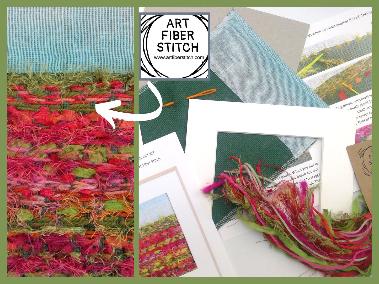 Field of Flowers Fabric Art Kit, Beginners Embroidery, easy sewing project, Kids craft, Childrens sewing, Creative Mindful Stitch Therapy